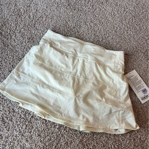 NWT Lululemon Pace Rival Skirt Mid-Rise Long Lemon Sorbet Size 4